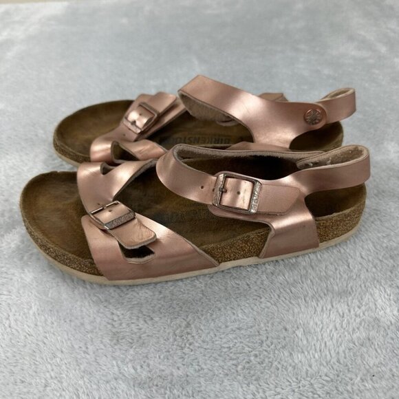 Birkenstock Rio AS Kids Electric Metallic Pink Girls Size 37 EU - Picture 5 of 10